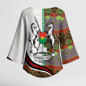 Burkina Faso Independence Day Coat Of Arms Kimono Sleeve Blouse National Stallion Shield