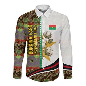 Burkina Faso Independence Day Coat Of Arms Long Sleeve Button Shirt National Stallion Shield