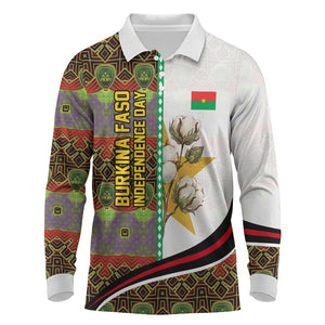 Burkina Faso Independence Day Coat Of Arms Long Sleeve Polo Shirt National Stallion Shield