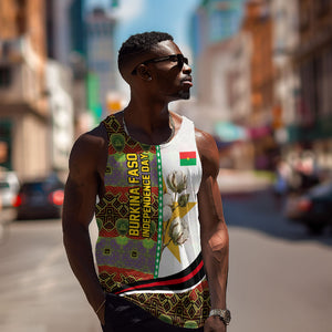 Burkina Faso Independence Day Coat Of Arms Men Tank Top National Stallion Shield