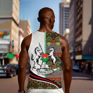 Burkina Faso Independence Day Coat Of Arms Men Tank Top National Stallion Shield