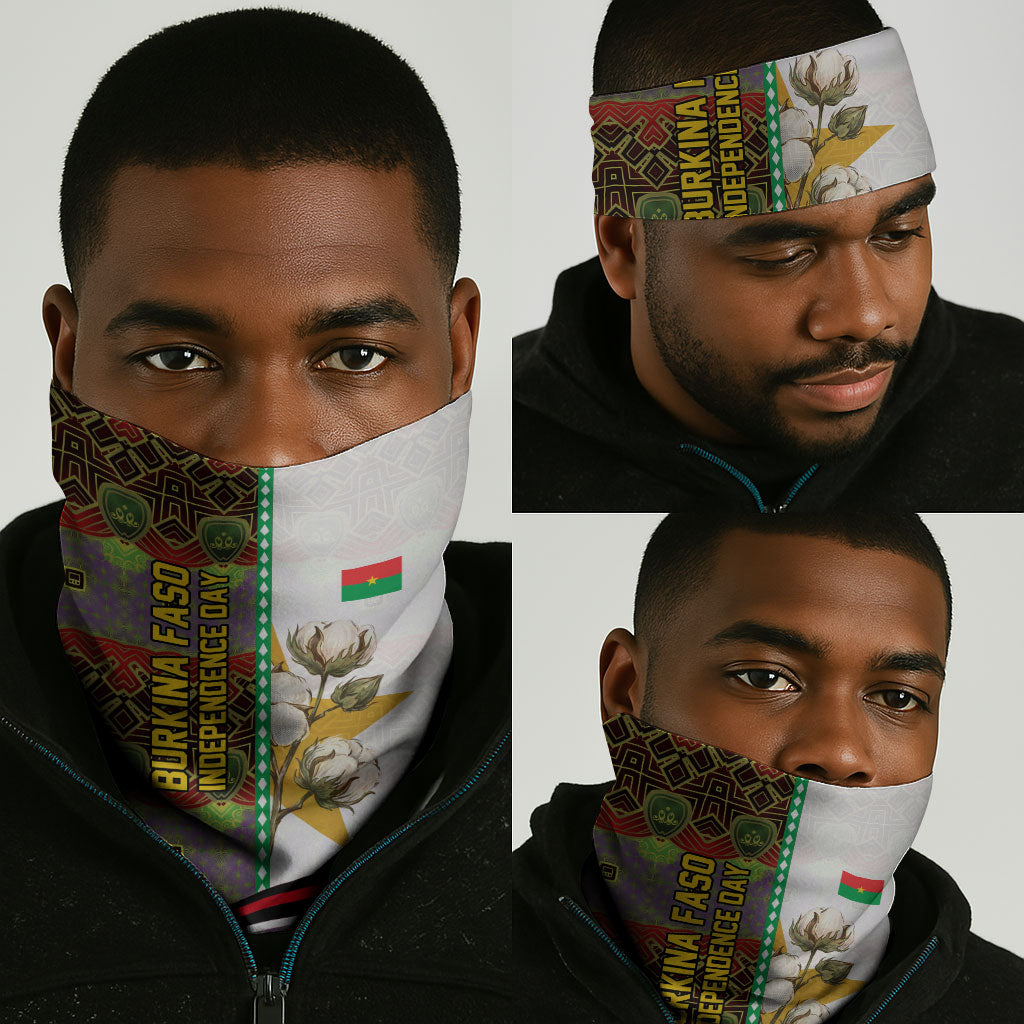 Burkina Faso Independence Day Coat Of Arms Neck Gaiter National Stallion Shield