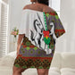 Burkina Faso Independence Day Coat Of Arms Off Shoulder Short Dress National Stallion Shield