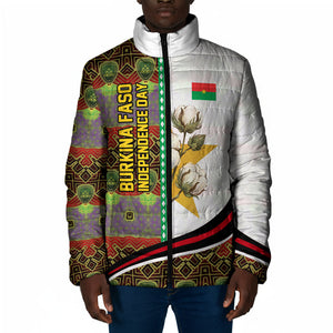 Burkina Faso Independence Day Coat Of Arms Padded Jacket National Stallion Shield