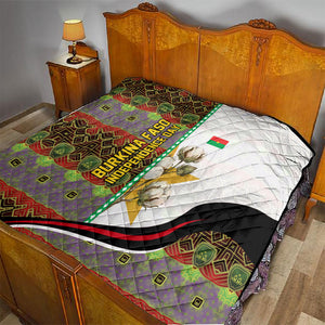Burkina Faso Independence Day Coat Of Arms Quilt National Stallion Shield
