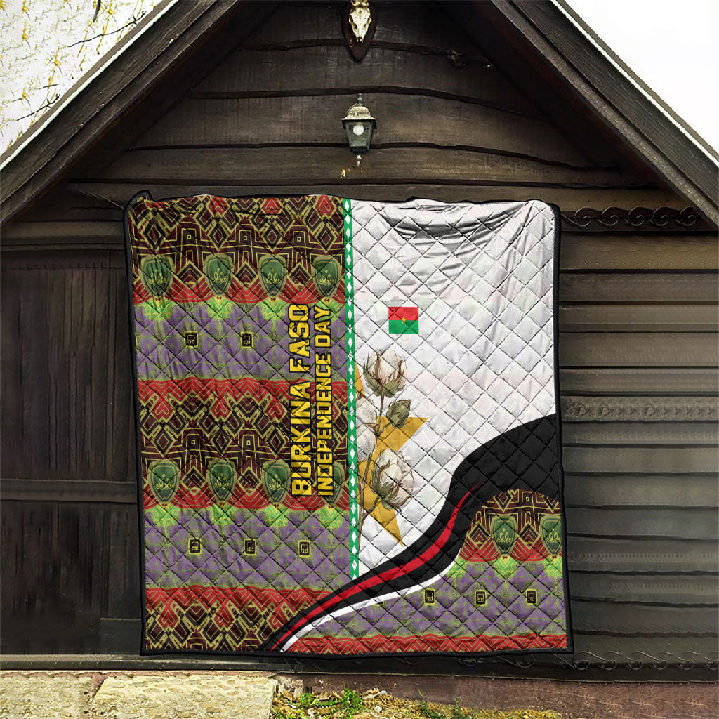 Burkina Faso Independence Day Coat Of Arms Quilt National Stallion Shield