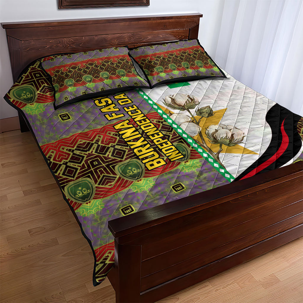 Burkina Faso Independence Day Coat Of Arms Quilt Bed Set National Stallion Shield