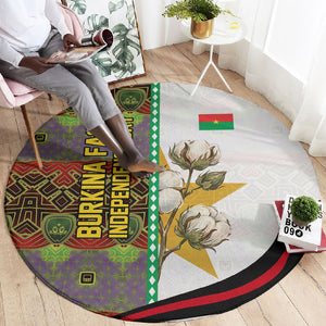 Burkina Faso Independence Day Coat Of Arms Round Carpet National Stallion Shield