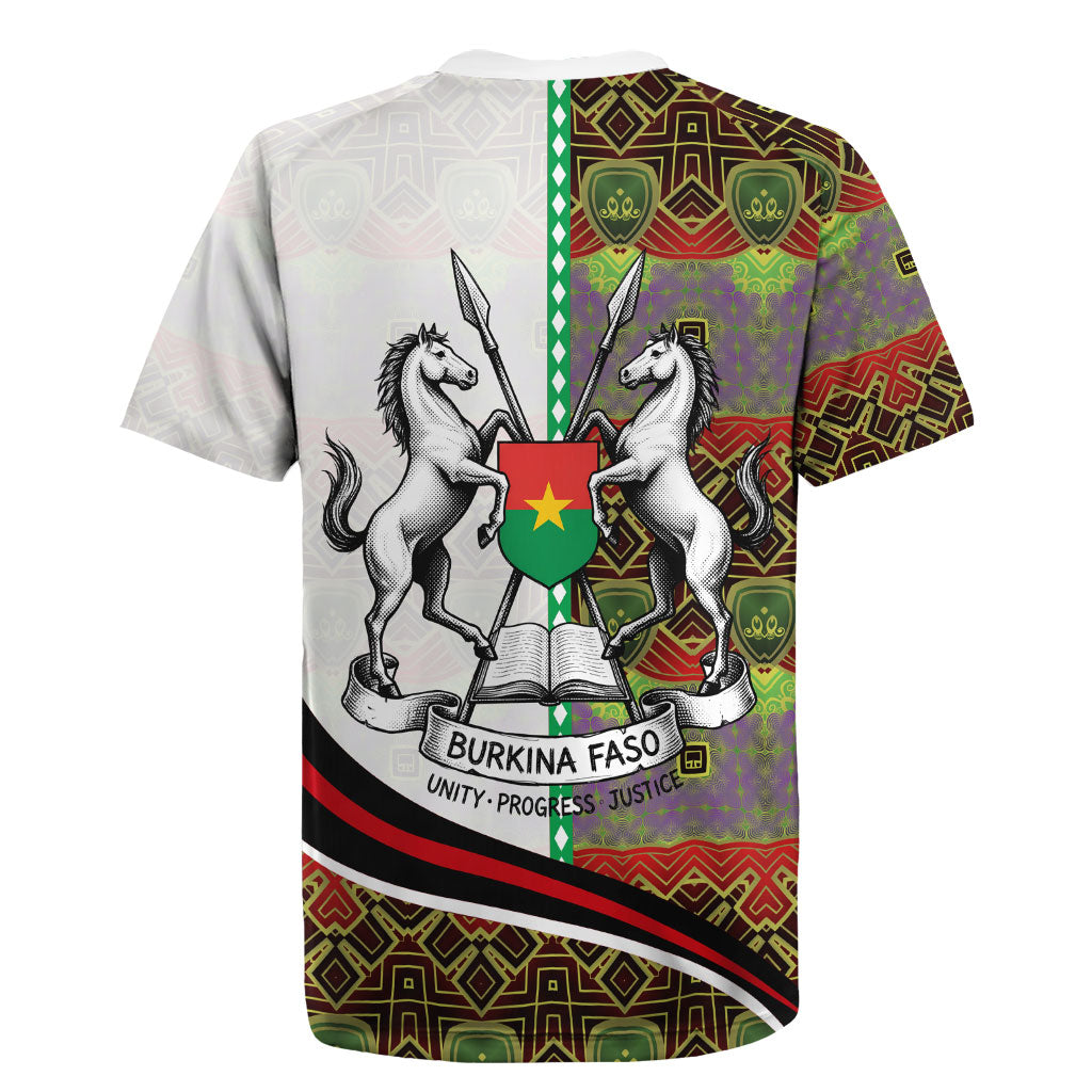 Burkina Faso Independence Day Coat Of Arms Rugby Jersey National Stallion Shield