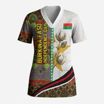 Burkina Faso Independence Day Coat Of Arms Scrub Top National Stallion Shield