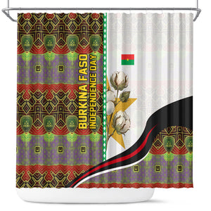 Burkina Faso Independence Day Coat Of Arms Shower Curtain National Stallion Shield