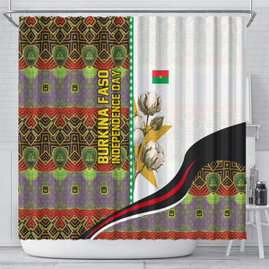 Burkina Faso Independence Day Coat Of Arms Shower Curtain National Stallion Shield