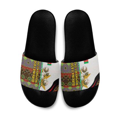 Burkina Faso Independence Day Coat Of Arms Slide Sandals National Stallion Shield