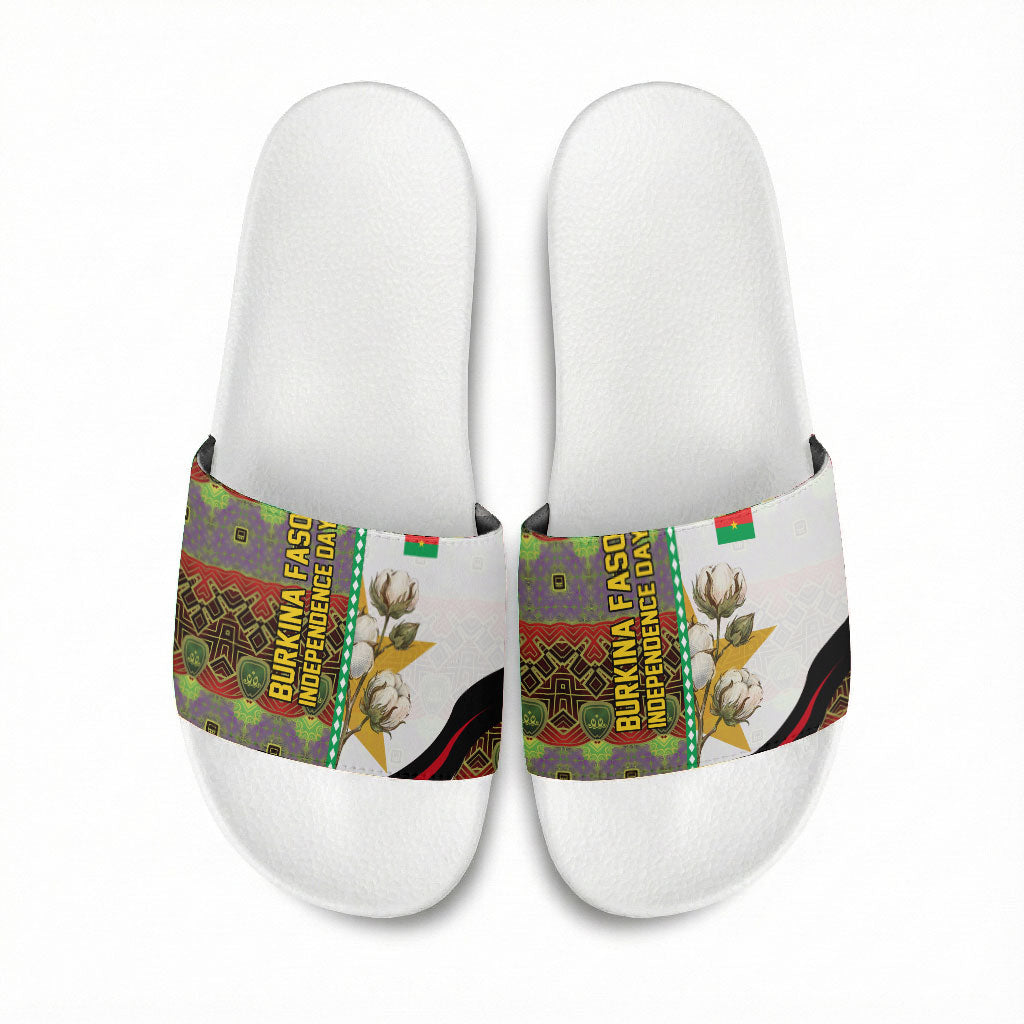 Burkina Faso Independence Day Coat Of Arms Slide Sandals National Stallion Shield