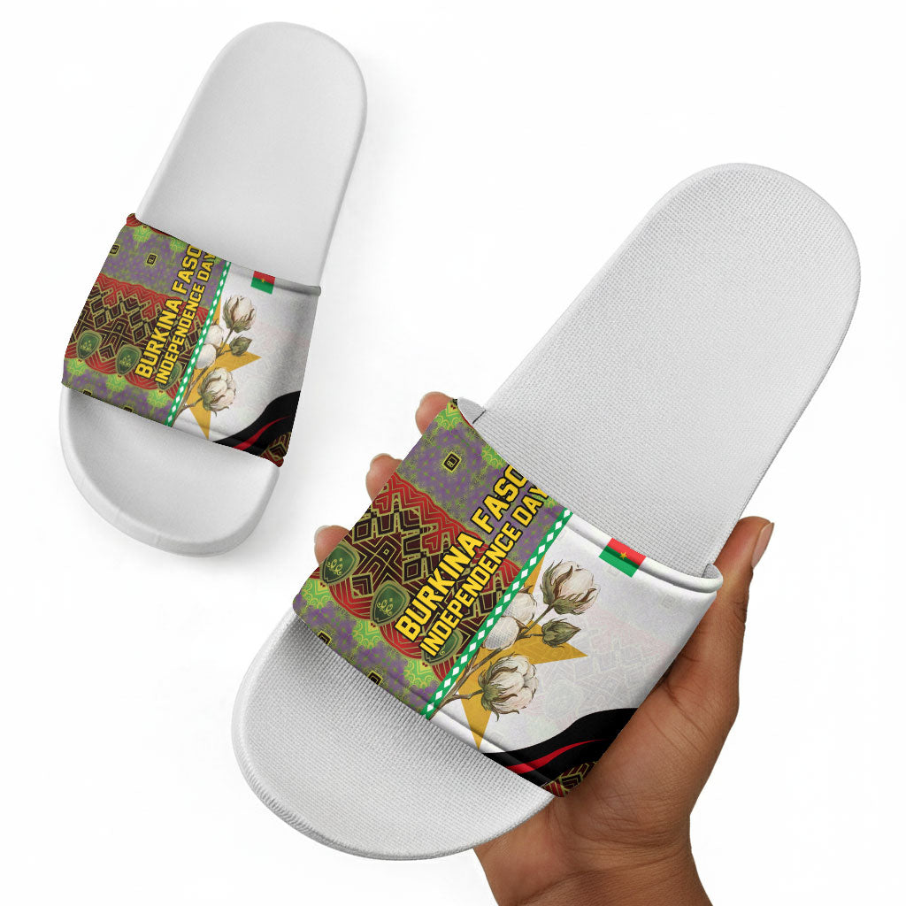 Burkina Faso Independence Day Coat Of Arms Slide Sandals National Stallion Shield
