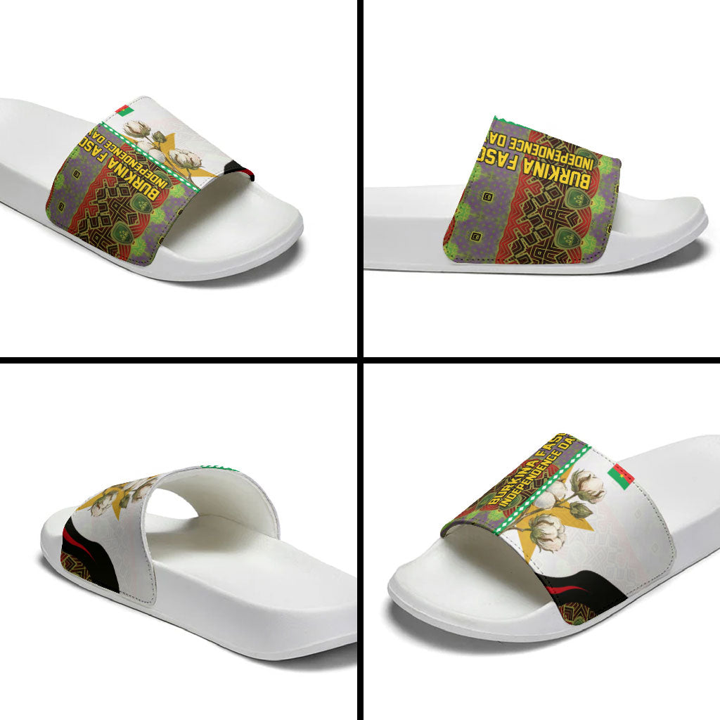 Burkina Faso Independence Day Coat Of Arms Slide Sandals National Stallion Shield