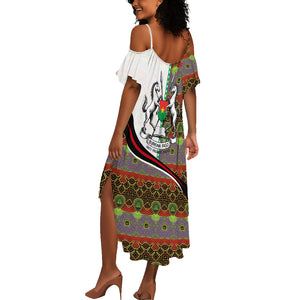 Burkina Faso Independence Day Coat Of Arms Summer Maxi Dress National Stallion Shield
