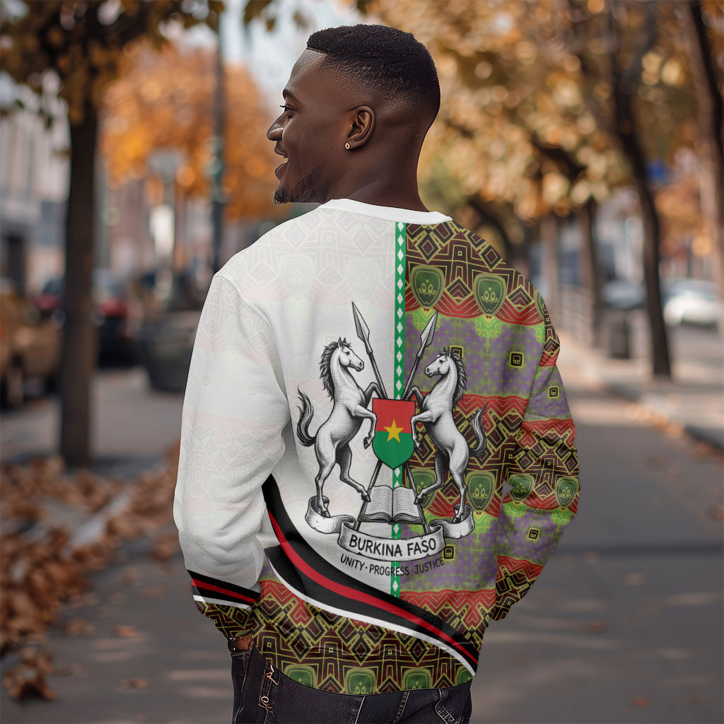 Burkina Faso Independence Day Coat Of Arms Sweatshirt National Stallion Shield