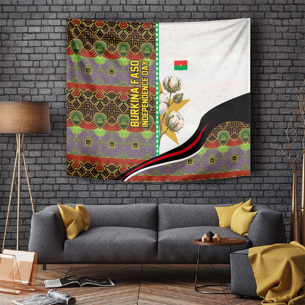 Burkina Faso Independence Day Coat Of Arms Tapestry National Stallion Shield