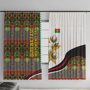 Burkina Faso Independence Day Coat Of Arms Window Curtain National Stallion Shield