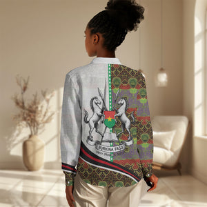 Burkina Faso Independence Day Coat Of Arms Women Casual Shirt National Stallion Shield