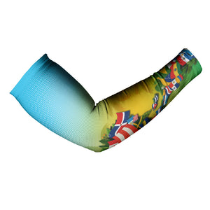 Caribbean-American Heritage Month Arm Sleeves Colorful Caribbean & Latin American Flag Map