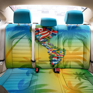 Caribbean-American Heritage Month Back Car Seat Cover Colorful Caribbean & Latin American Flag Map