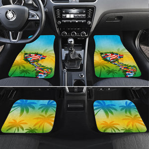 Caribbean-American Heritage Month Car Mats Colorful Caribbean & Latin American Flag Map