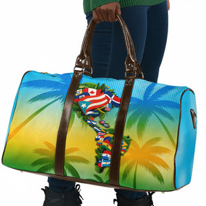 Caribbean-American Heritage Month Travel Bag Colorful Caribbean & Latin American Flag Map