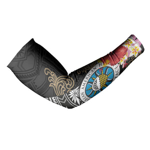 Caribbean American Heritage Month Arm Sleeves Tribal Pattern Tropical Hibiscus Flower