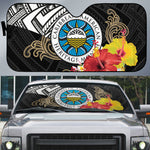 Caribbean American Heritage Month Auto Sun Shade Tribal Pattern Tropical Hibiscus Flower