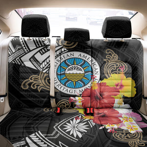 Caribbean American Heritage Month Back Car Seat Cover Tribal Pattern Tropical Hibiscus Flower