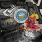Caribbean American Heritage Month Back Car Seat Cover Tribal Pattern Tropical Hibiscus Flower