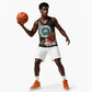 Caribbean American Heritage Month Basketball Jersey Tribal Pattern Tropical Hibiscus Flower