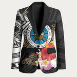 Caribbean American Heritage Month Blazer Tribal Pattern Tropical Hibiscus Flower