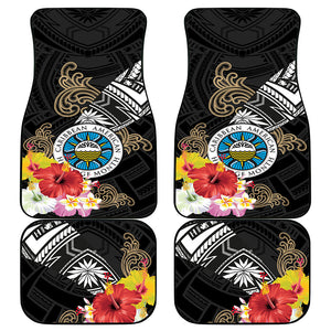 Caribbean American Heritage Month Car Mats Tribal Pattern Tropical Hibiscus Flower