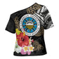 Caribbean American Heritage Month Cross Shoulder Shirt Tribal Pattern Tropical Hibiscus Flower