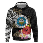 Caribbean American Heritage Month Hoodie Tribal Pattern Tropical Hibiscus Flower
