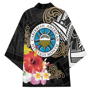 Caribbean American Heritage Month Kimono Tribal Pattern Tropical Hibiscus Flower