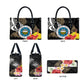 Caribbean American Heritage Month Leather Bag Tribal Pattern Tropical Hibiscus Flower