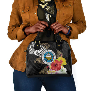 Caribbean American Heritage Month Shoulder Handbag Tribal Pattern Tropical Hibiscus Flower