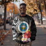 Caribbean American Heritage Month Sweatshirt Tribal Pattern Tropical Hibiscus Flower