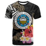 Caribbean American Heritage Month T shirt Tribal Pattern Tropical Hibiscus Flower