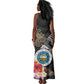 Caribbean American Heritage Month Tank Maxi Dress Tribal Pattern Tropical Hibiscus Flower