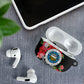 Caribbean American Heritage Month AirPods Case Tropical Hibiscus Flower Tribal Tattoo