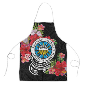 Caribbean American Heritage Month Apron Tropical Hibiscus Flower Tribal Tattoo