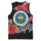 Caribbean American Heritage Month Basketball Jersey Tropical Hibiscus Flower Tribal Tattoo