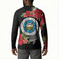Caribbean American Heritage Month Button Sweatshirt Tropical Hibiscus Flower Tribal Tattoo