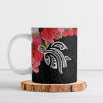Caribbean American Heritage Month Ceramic Mug Tropical Hibiscus Flower Tribal Tattoo