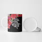 Caribbean American Heritage Month Ceramic Mug Tropical Hibiscus Flower Tribal Tattoo